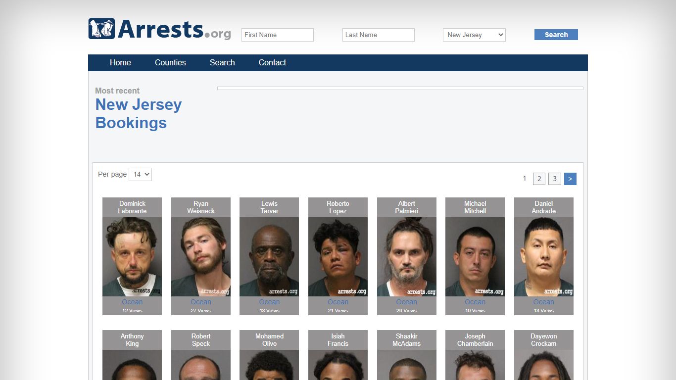New Jersey Arrests and Inmate Search